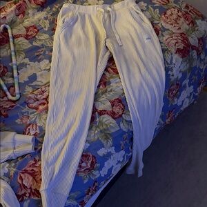 ALO Yoga Women's Cream Ribbed Joggers